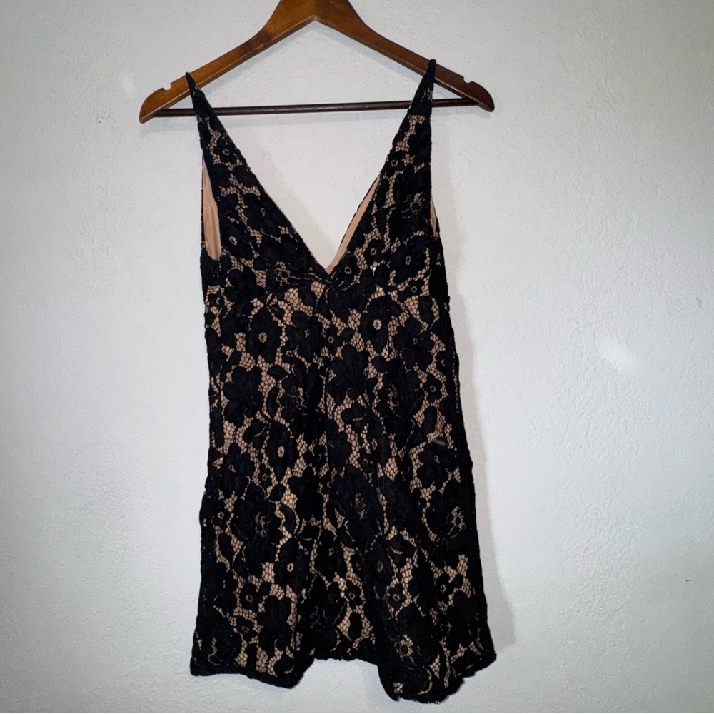 Free People Black Lace Chic Mini Dress - Picture 8 of 13